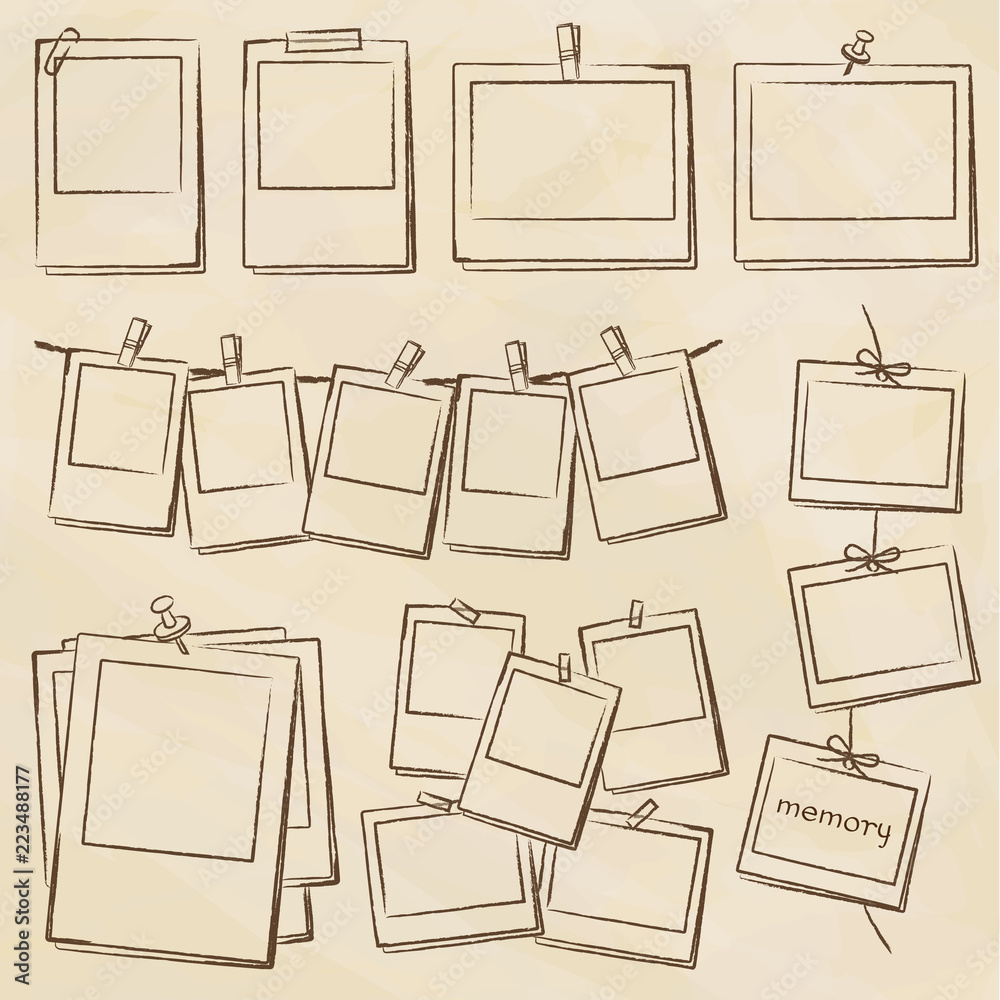 手書き風　フォトフレーム　セット