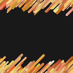 Poster - Orange abstract repeating trendy diagonal gradient rounded stripe background pattern - vector border graphic design