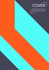 Canvas Print - covers design with geometric pattern. abstract brochure cover layout. vector illustration.
