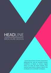 Canvas Print - covers design with geometric pattern. abstract brochure cover layout. vector illustration.