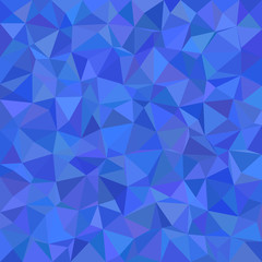 Poster - Abstract irregular triangle tiled mosaic background - polygonal vector design from triangles in blue tones