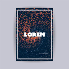 Wall Mural - Modern Style Flyer or Cover Design for Your Business with Spiralling Lines Pattern - Template Applicable for Reports, Presentations, Placards, Posters, Brochures