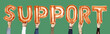 © Rawpixel.com - Orange alphabet balloons forming the word support