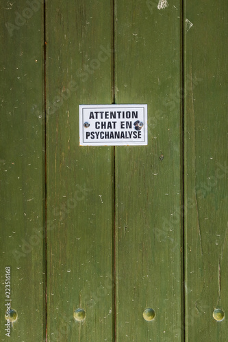 Gratuit Images Plaque En Metal Message Humoristique Attention Chat En le plus cool salutations