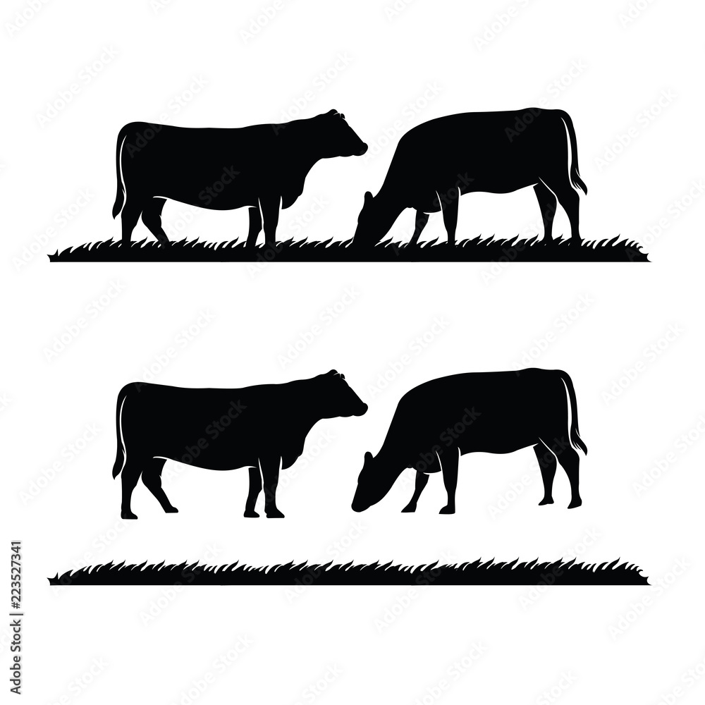 Vintage Cattle / Beef logo design inspiration vector Stock Vector ...