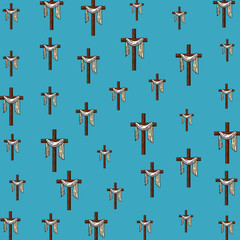 Poster - Christian cross pattern background