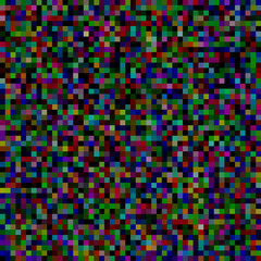 Poster - Abstract pixel square tiled mosaic background - geometric vector graphic design from colored squares in dark tones