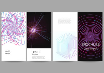 Poster - The minimalistic vector illustration of the editable layout of flyer, banner design templates. Random chaotic lines that creat real shapes. Chaos pattern, abstract texture. Order vs chaos concept.
