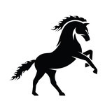 Fototapeta Konie - Black Horse, King Horse Logo Design Inspiration Vector