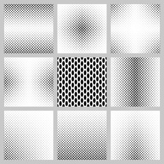 Poster - Black and white ellipse pattern background design set