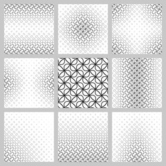 Poster - Black and white ellipse grid pattern background set