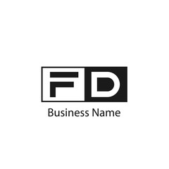 Wall Mural - Initial Letter FD Logo Template Design