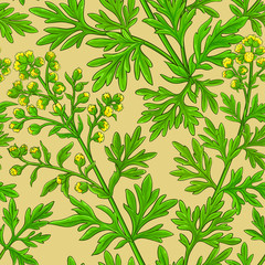 Canvas Print - wormwood vector pattern