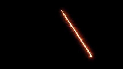 Poster - 4k Fire Triangle Stroke Animation/
Animation of a slow motion shining burning triangle shape stroke with flame