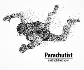 Wall Mural - abstraction, parachutist, fly