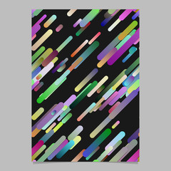 Poster - Colorful modern diagonal gradient rounded stripe pattern page background template - vector stationery graphic