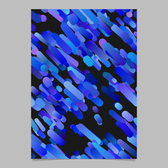 Poster - Blue abstract modern diagonal gradient rounded stripe pattern brochure background template - vector stationery graphic