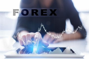 Forex trading, Online investment. Business, internet and technology concept.