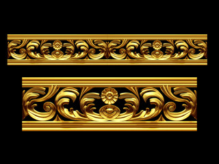 golden, ornamental segment, “edging