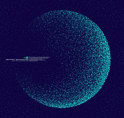 particles constructed the world globe