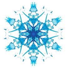 Kaleidoscope Watercolor Snowflake