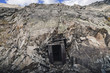 A mine in the side of a mountain in Colorado. 