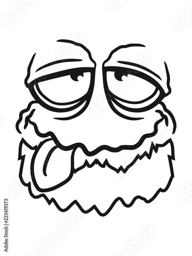 Grossvater Alt Opa Bart Gesicht Kopf Betrunken Verwirrt Frech Comic Cartoon Clipart Cool Stock Illustration Adobe Stock