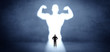 © ra2 studio - Businessman standing and dreaming about a strong superhero