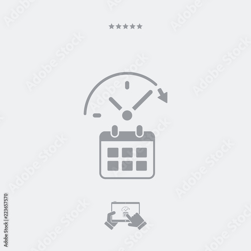 Fotografie, Obraz Calendar icon - 24/7 services - Vector web icon