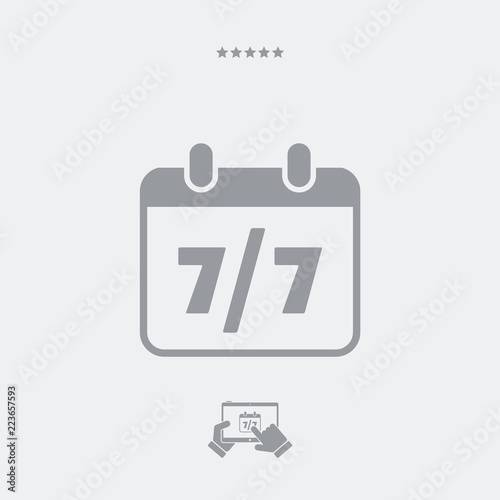 Fényképezés Steady services seven days - Vector web icon