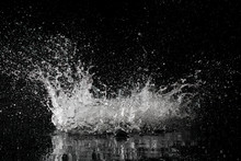 Splash Of Water On A Black Background