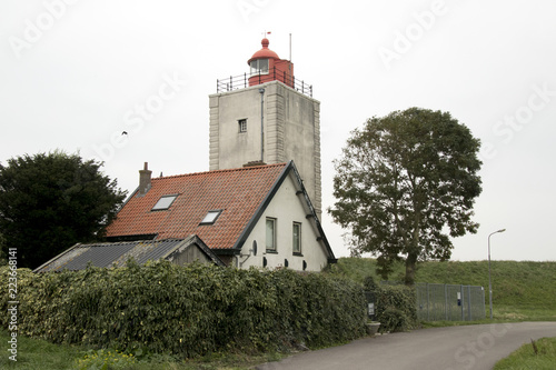 Historical light house De Ven in Oosterdijk Canvas