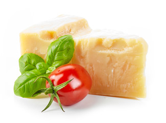 Canvas Print - cheese, basil and tomato