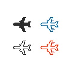 Wall Mural - Plane or aircraft icons