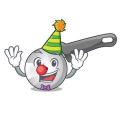 Poster - Clown pizza cutter knife isolated on mascot