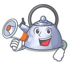 Sticker - With megaphone cartoon whistling kettle for gas cooker