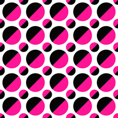 Poster - Geometrical abstract seamless pattern - vector circle background design