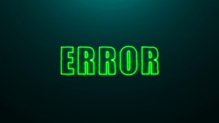 Poster - Letters of Error text on background with top light, 3d rendering background, computer generating for gaming