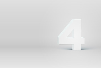 Leinwandbilder - High detailed 3D font character, vector illustration