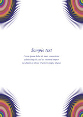 Poster - Color page corner design template for brochure