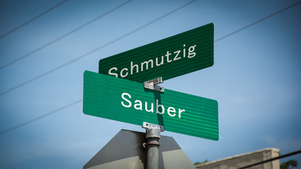 Poster - Schild 345 - Sauber