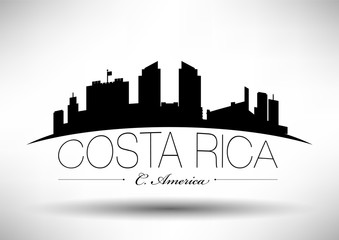 Wall Mural - Vector Graphic Design of Costa Rica Skyline