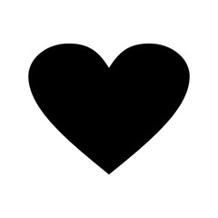 Wall Mural - black heart icon logo