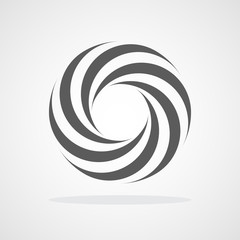 Wall Mural - spiral flat icon. vector illustration.