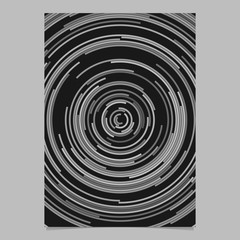 Poster - Grey round abstract brochure background template - vector design from concentric circular stripes