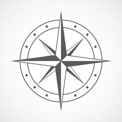 Wall Mural - gray compass icon. vector illustration.