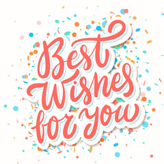 Wall Mural - best wishes for you. greeting card.