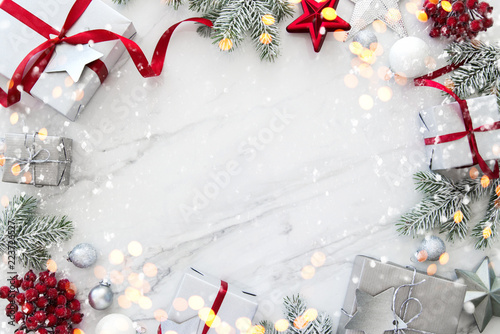 Fotografie, Obraz Christmas and New Year holiday background