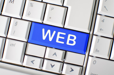 word web on computer keyboard key