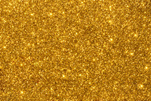 Gold Shimmering Glitter For Texture Or Background
